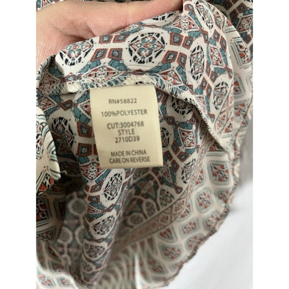 Max Studio Women’s Large Short Sleeve Button Up Blouse - Picture 3 of 8